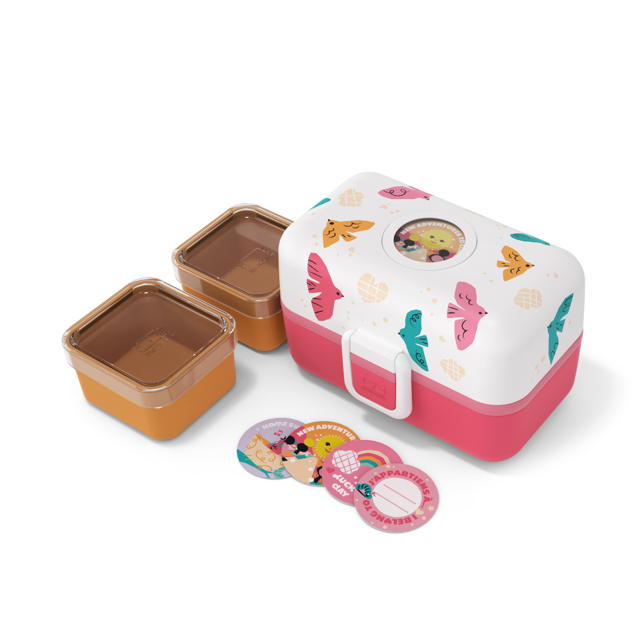 קופסת אוכל תאים ציפור 800 מ"ל Monbento I