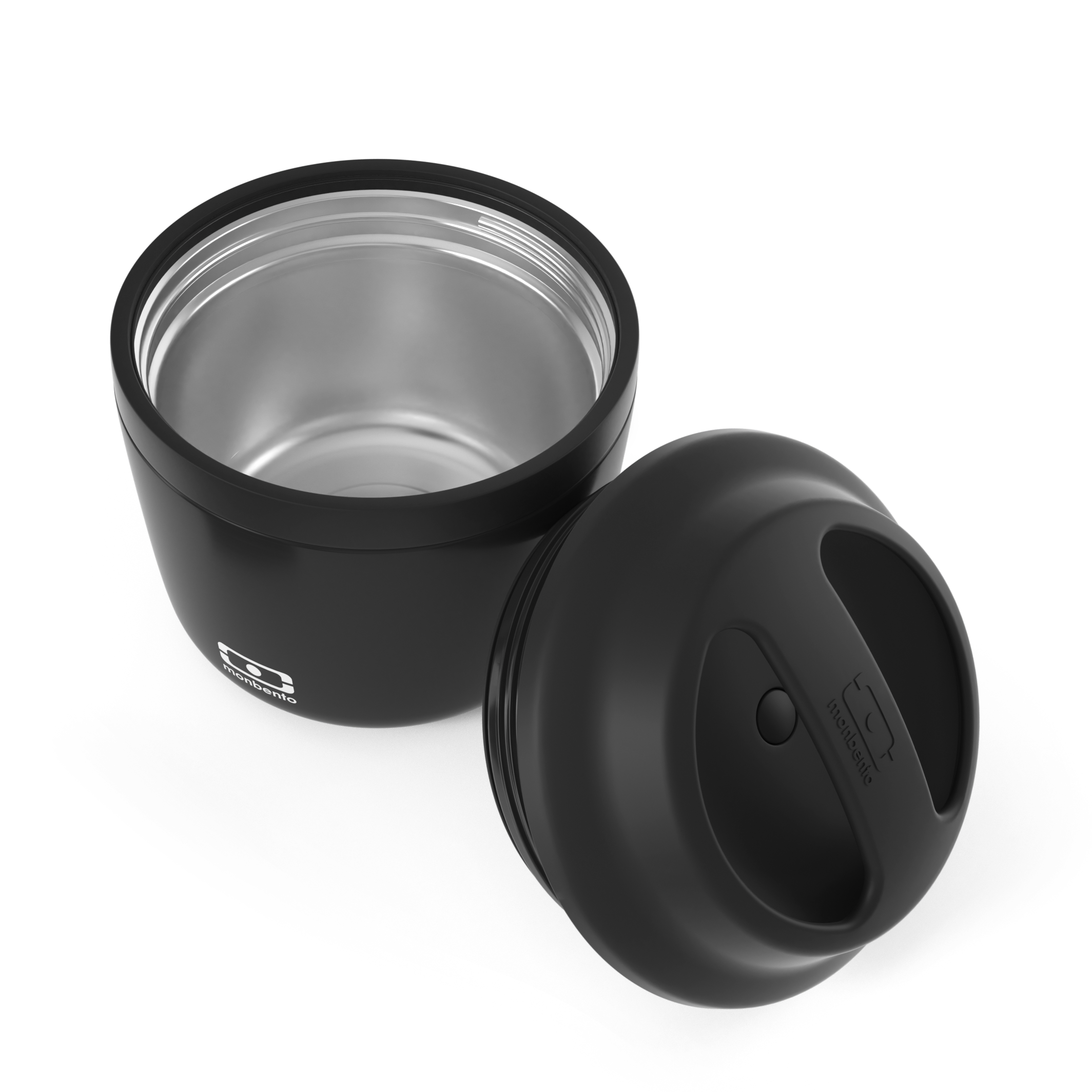 קופסת אוכל תרמית נירוסטה שחורה 550 מ"ל Monbento I
