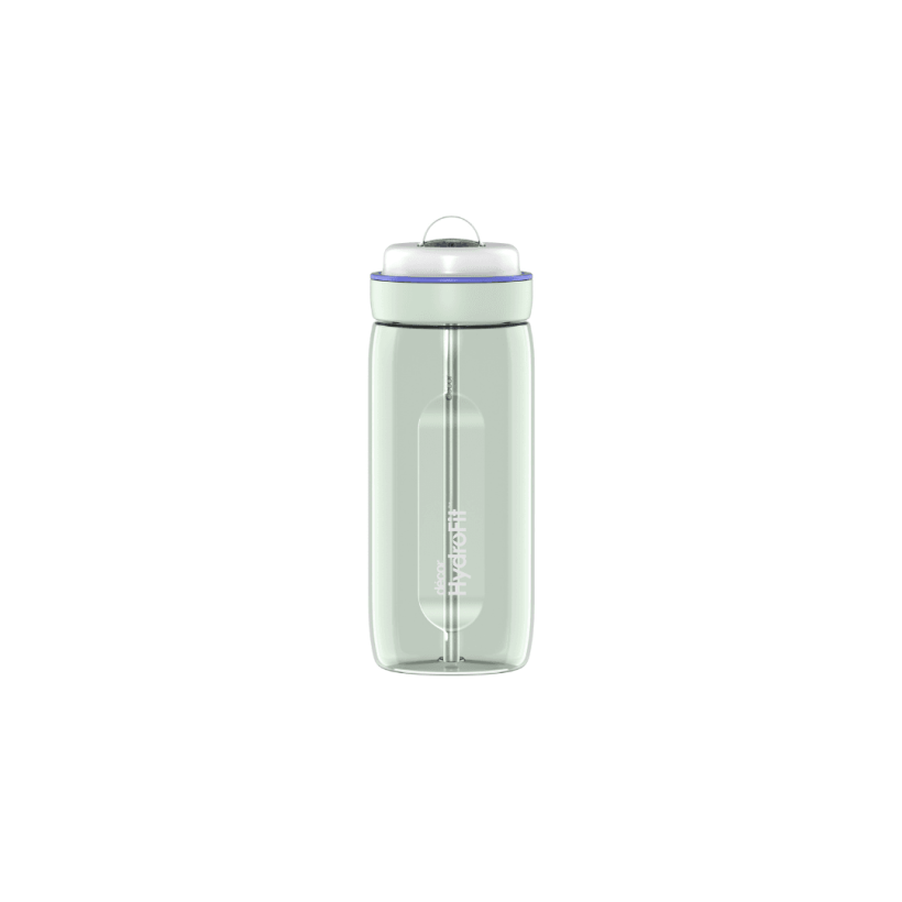 בקבוק שתייה שקוף ירוק עם קש 750 מ"ל HydroFit Soft-Sip מבית Decor