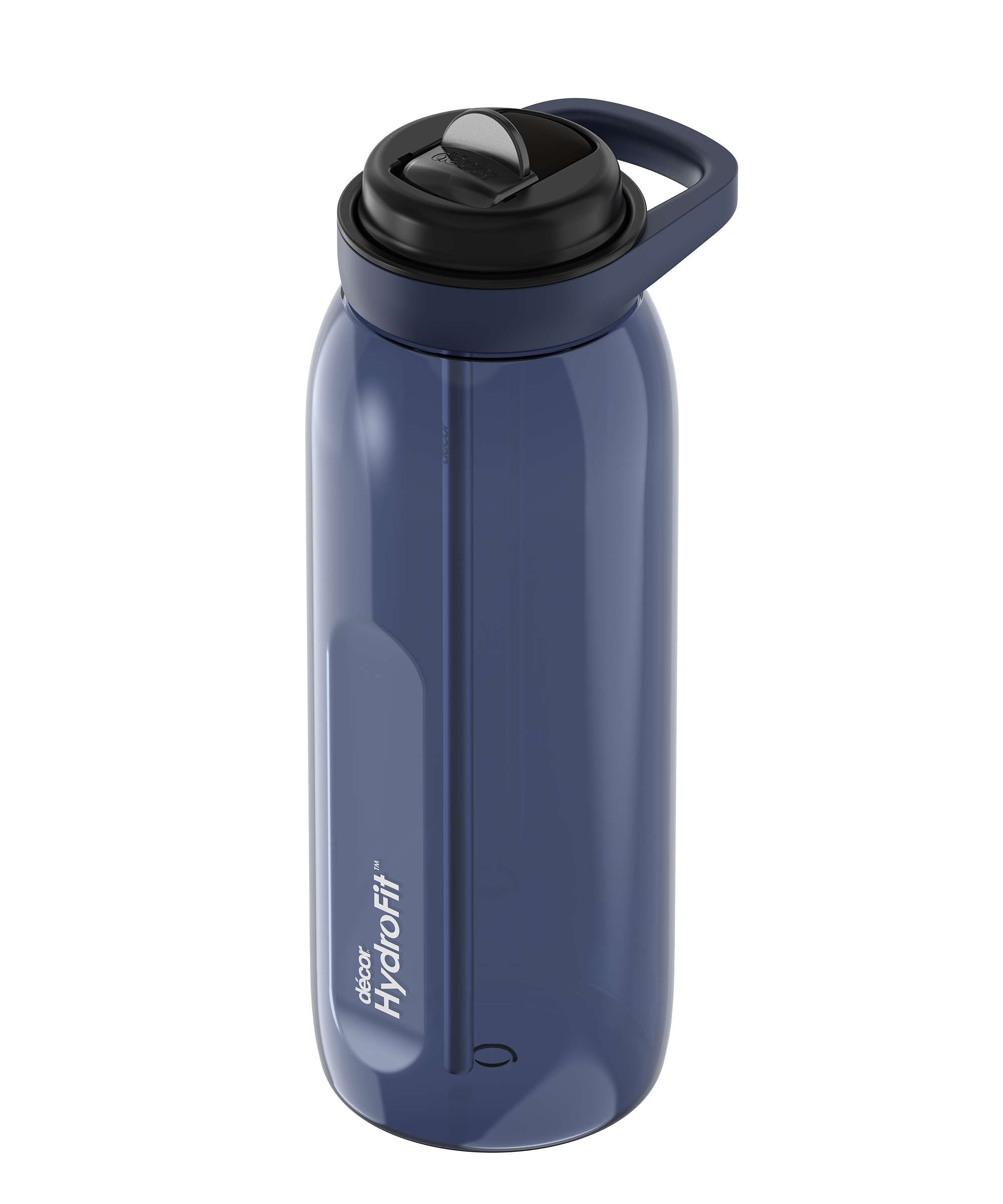 בקבוק שתייה עם קש 1.5 ליטר HydroFit Soft-Sip כחול מבית Decor