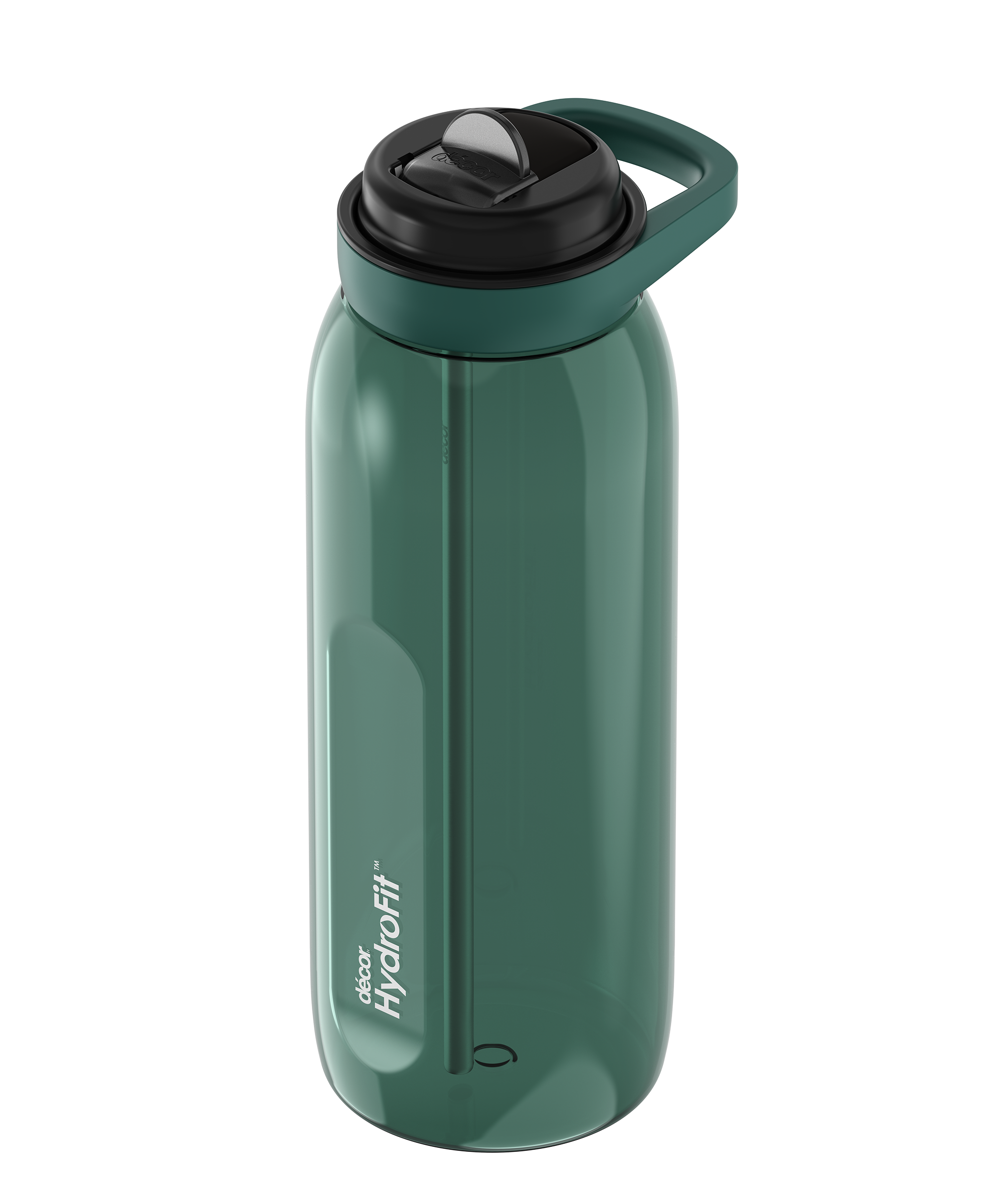 בקבוק שתייה עם קש 1.5 ליטר HydroFit Soft-Sip ירוק מבית Decor