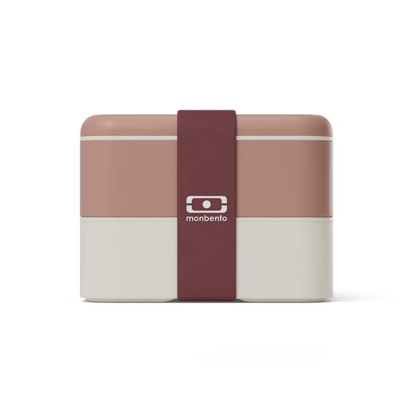 קופסת אוכל כפולה ורודה 1 ליטר Monbento I