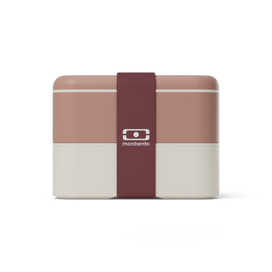 קופסת אוכל כפולה ורודה 1 ליטר Monbento I