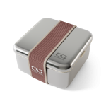 קופסת אוכל מרובעת נירוסטה סוגר ורוד 1 ליטר Monbento I