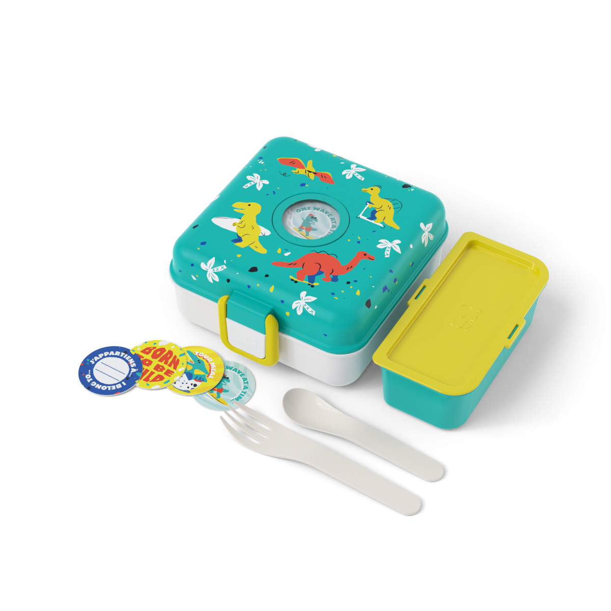 קופסת חטיפים לילדים מרובעת דינוזאור 850 מ"ל Monbento I