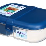 קופסת אוכל מחולקת  1.1 ליטר SISTEMA צבע כחול