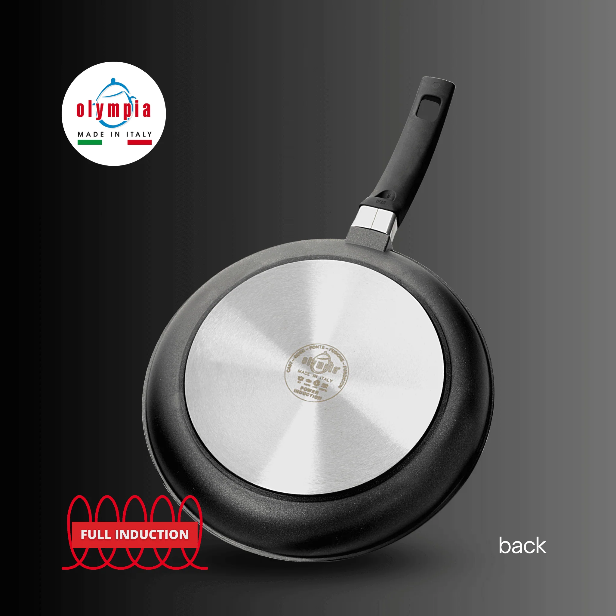 מחבת בישול לאינדוקציה 20 ס"מ תואם אינדוקציה  Olympia I תוצרת איטליה