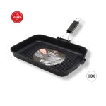 מחבת גריל 20 ס"מ + ידית מתקפלת תואם אינדוקציה Olympia I תוצרת איטליה