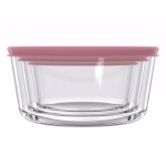 סט אחסון זכוכית 3 חל' GLASS CLOC ורוד מבית Food Appeal
