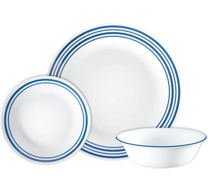 סט צלחות 12 חלקים, Laila קורנינג, תוצרת ארה"ב – Corelle